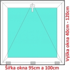 Plastov okna S SOFT ka 95 a 100cm
